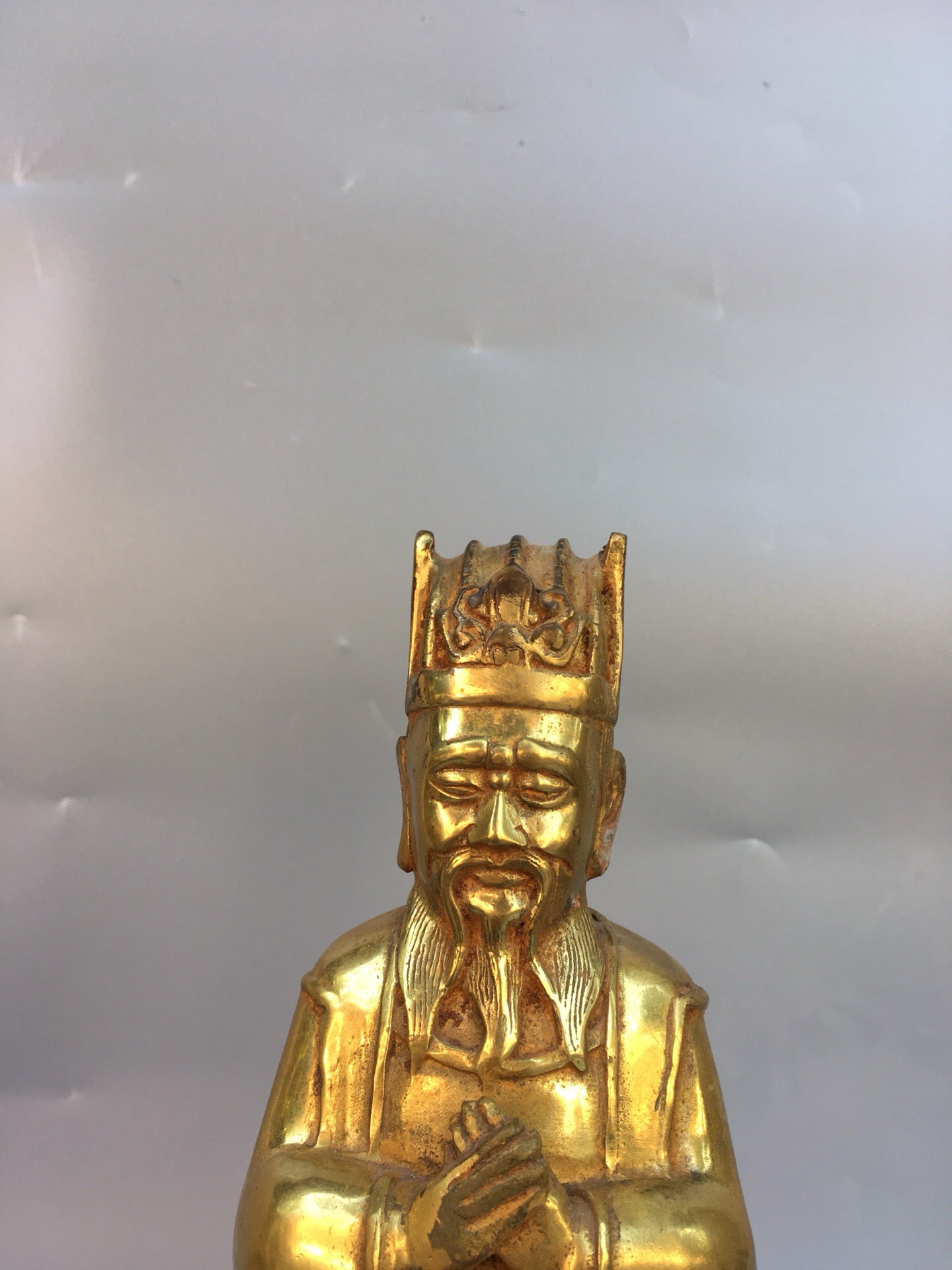 Chinese antique bronze gilded figure statues