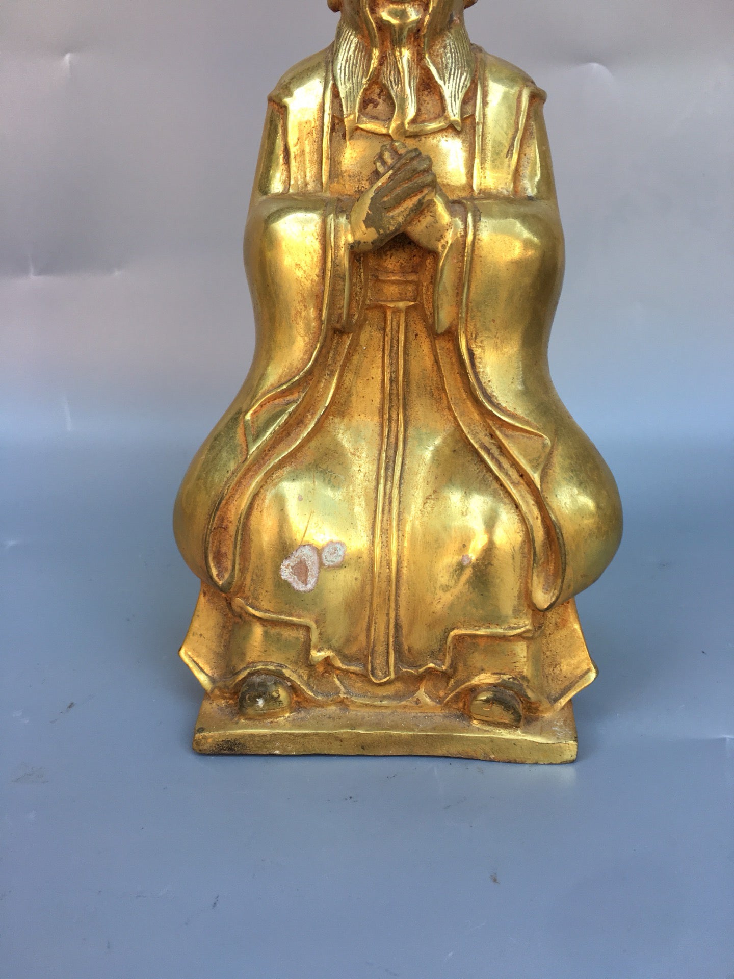 Chinese antique bronze gilded figure statues