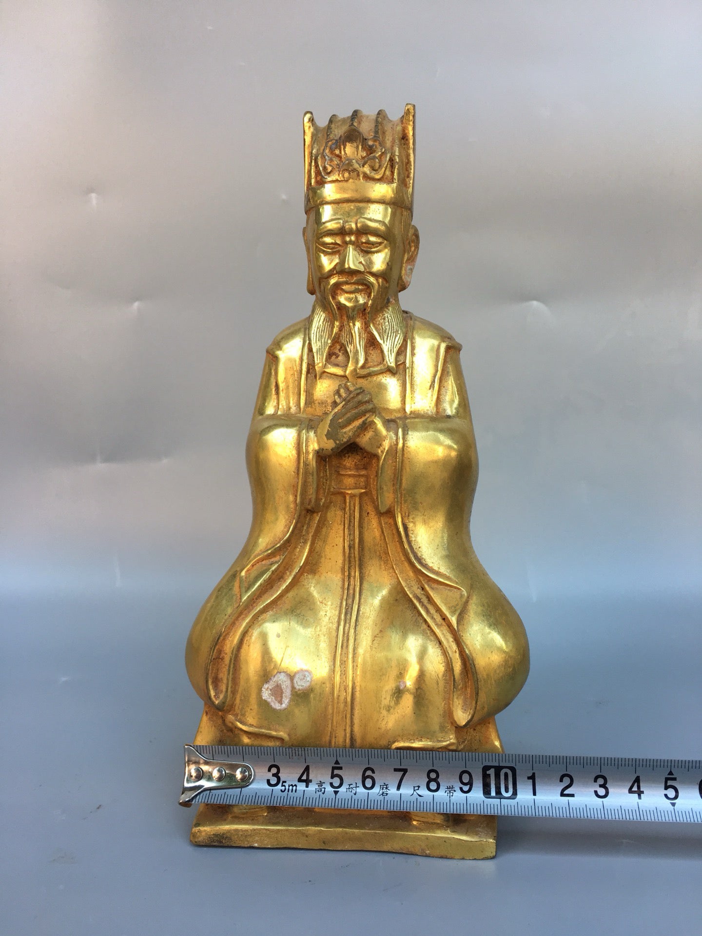 Chinese antique bronze gilded figure statues