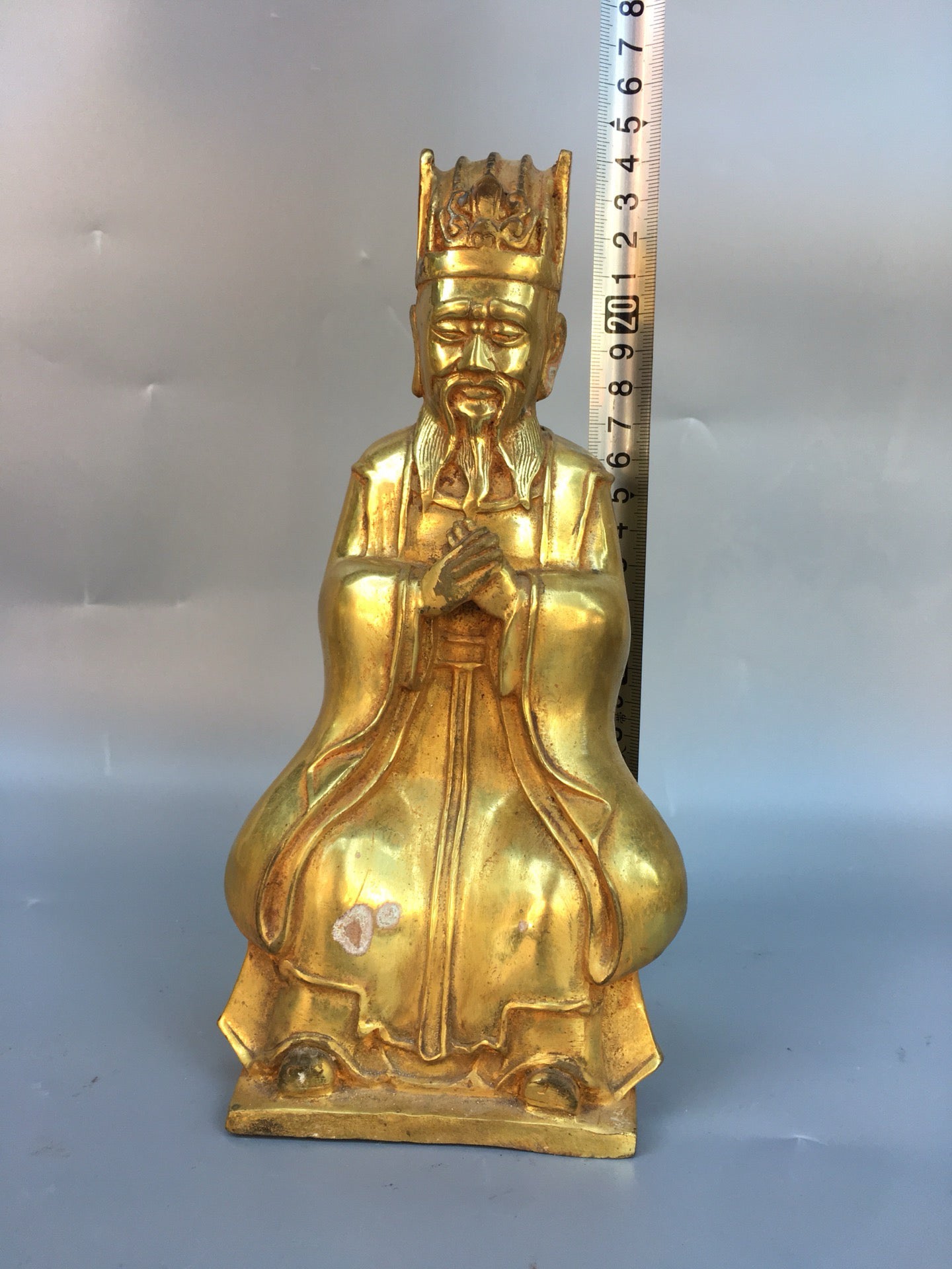 Chinese antique bronze gilded figure statues
