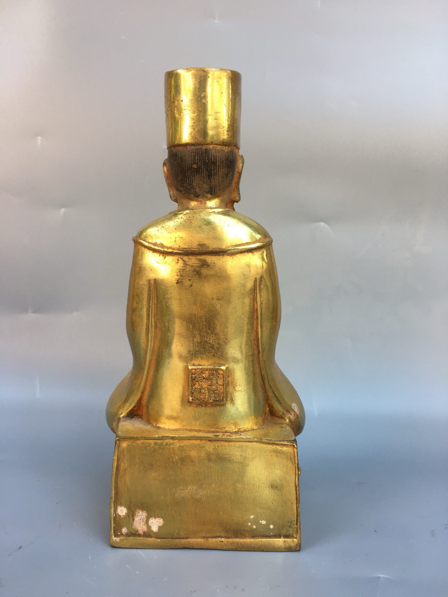 Chinese antique bronze gilded figure statues