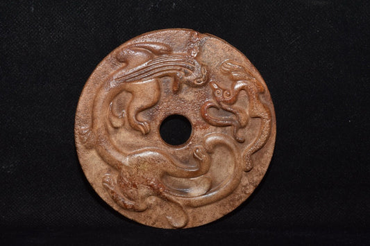 Chinese Antique Hetian Yulong Coins