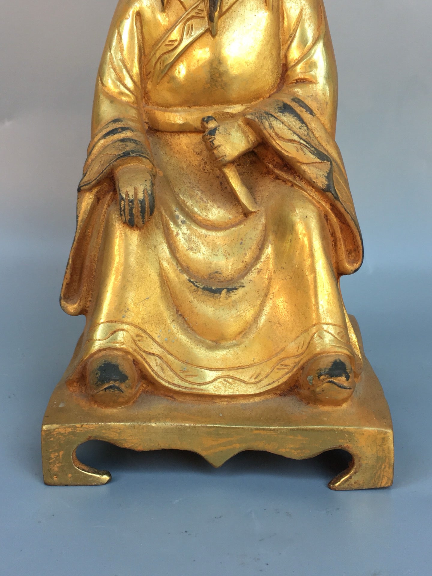 Chinese antique bronze gilded figure statues