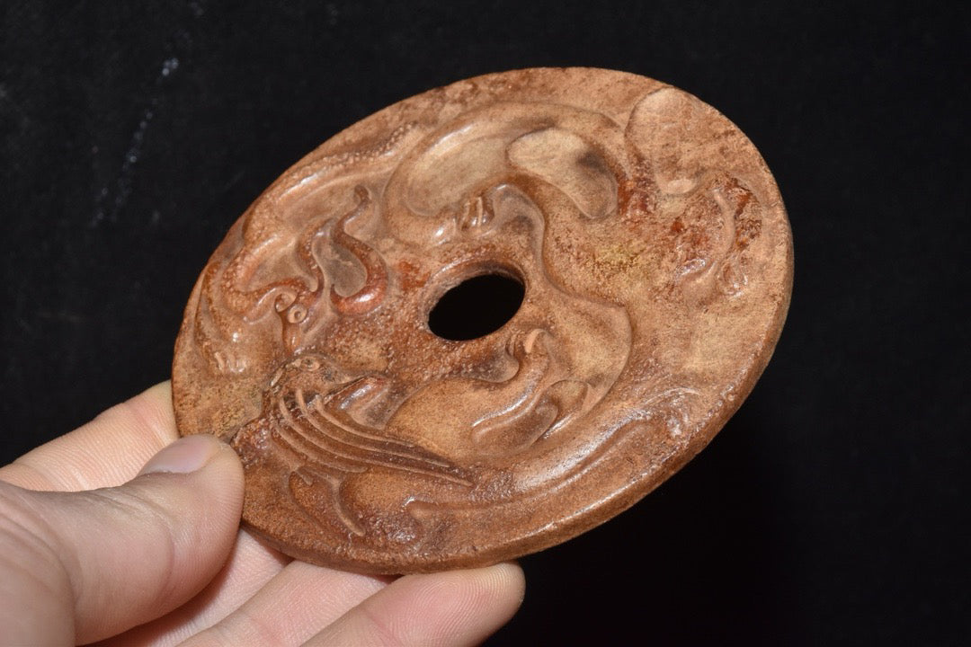 Chinese Antique Hetian Yulong Coins