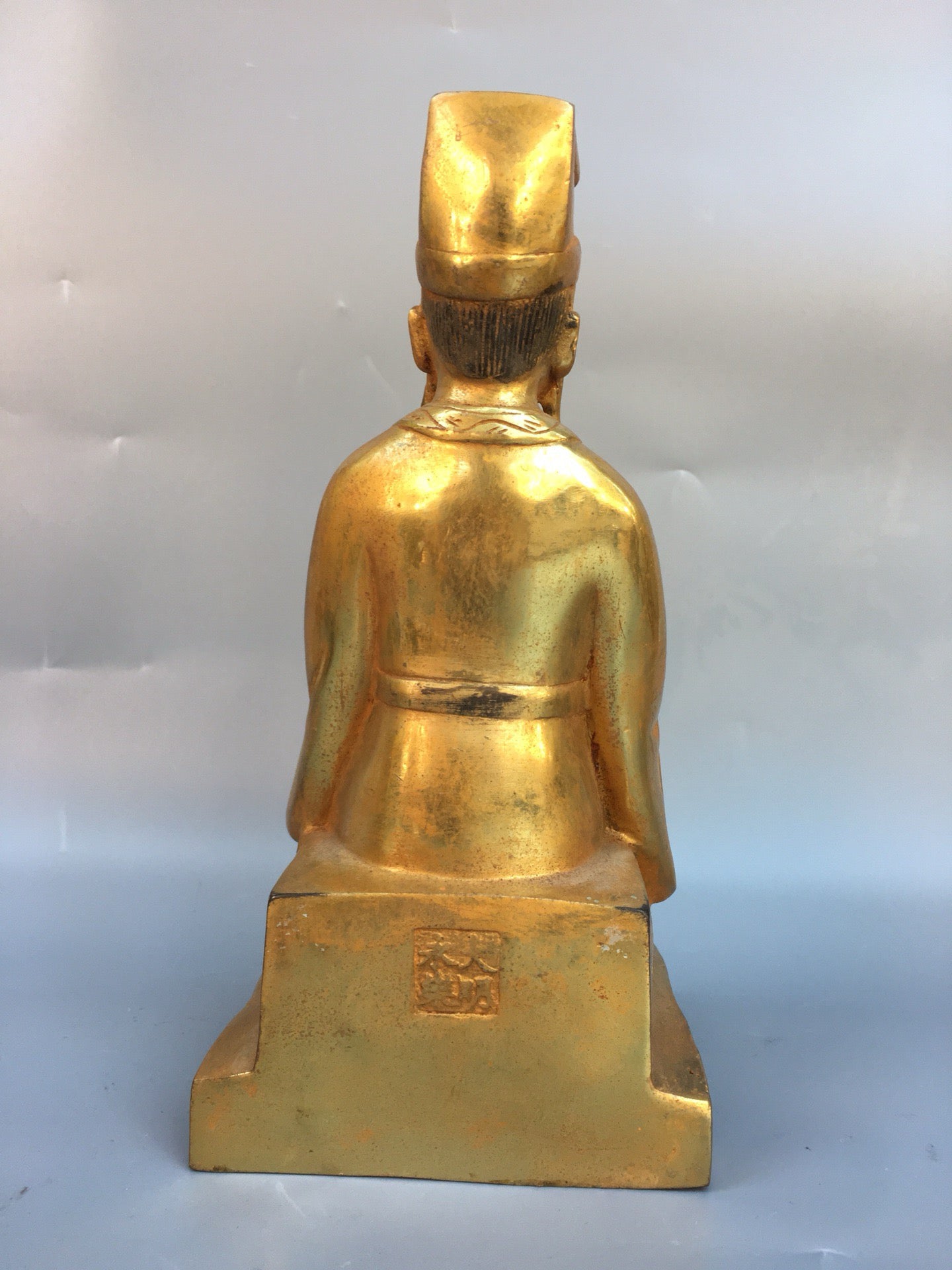 Chinese antique bronze gilded figure statues