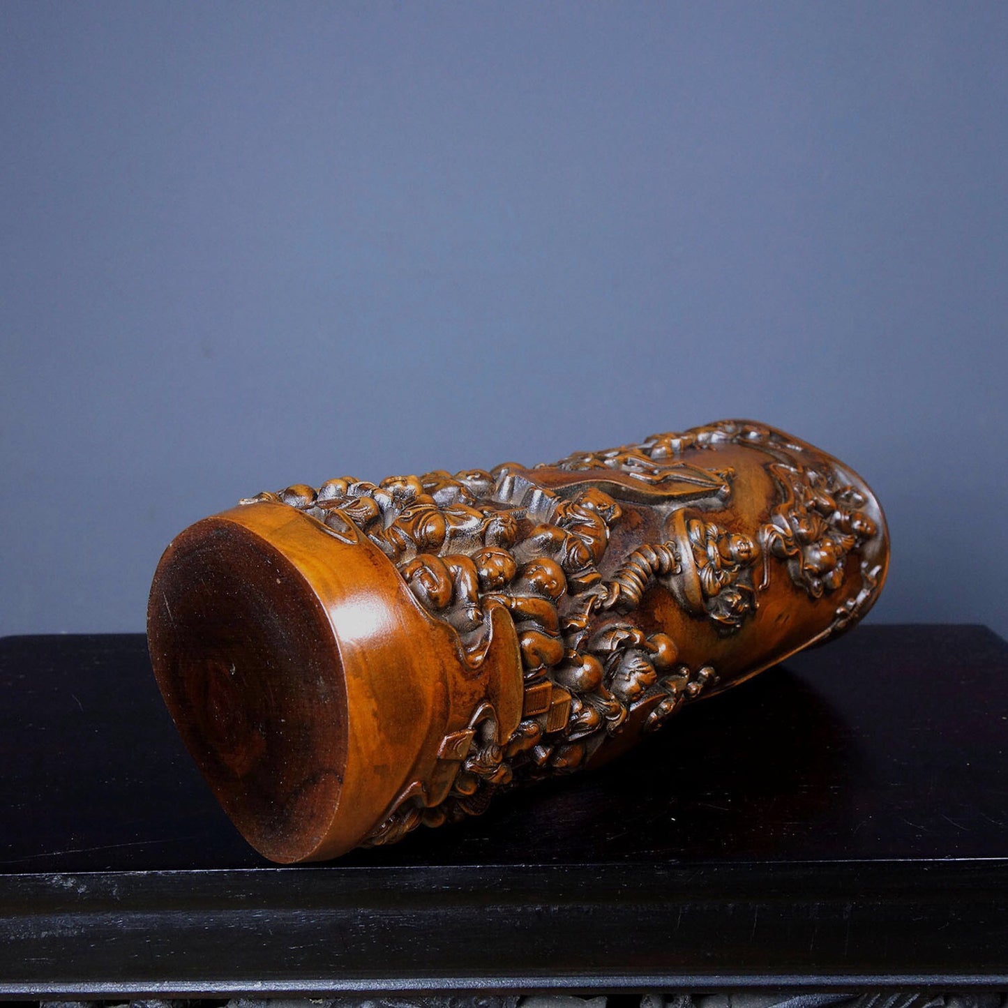 Chinese Antique Huangyangmu Baizi Painting Pen Holder