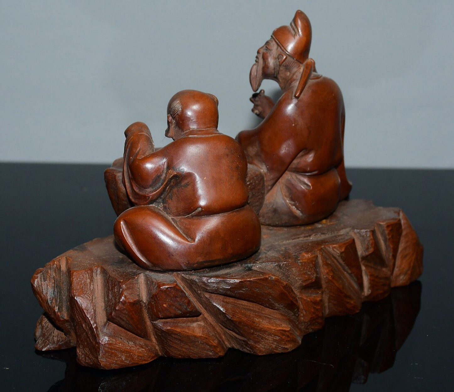 Chinese antique boxwood tea sage ornaments