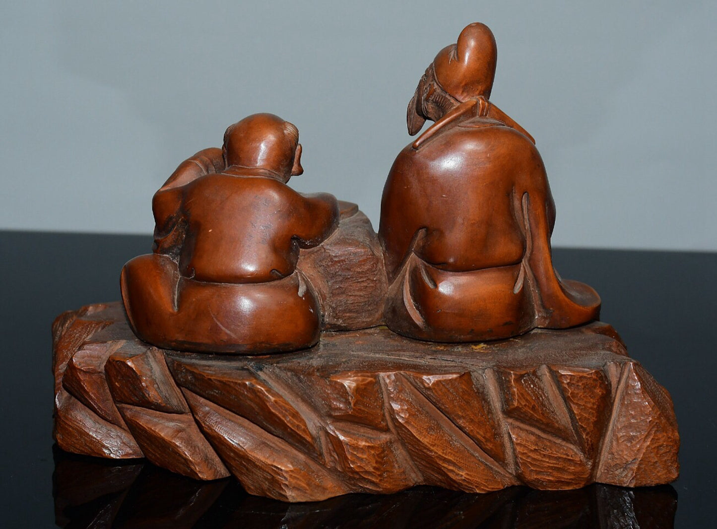 Chinese antique boxwood tea sage ornaments