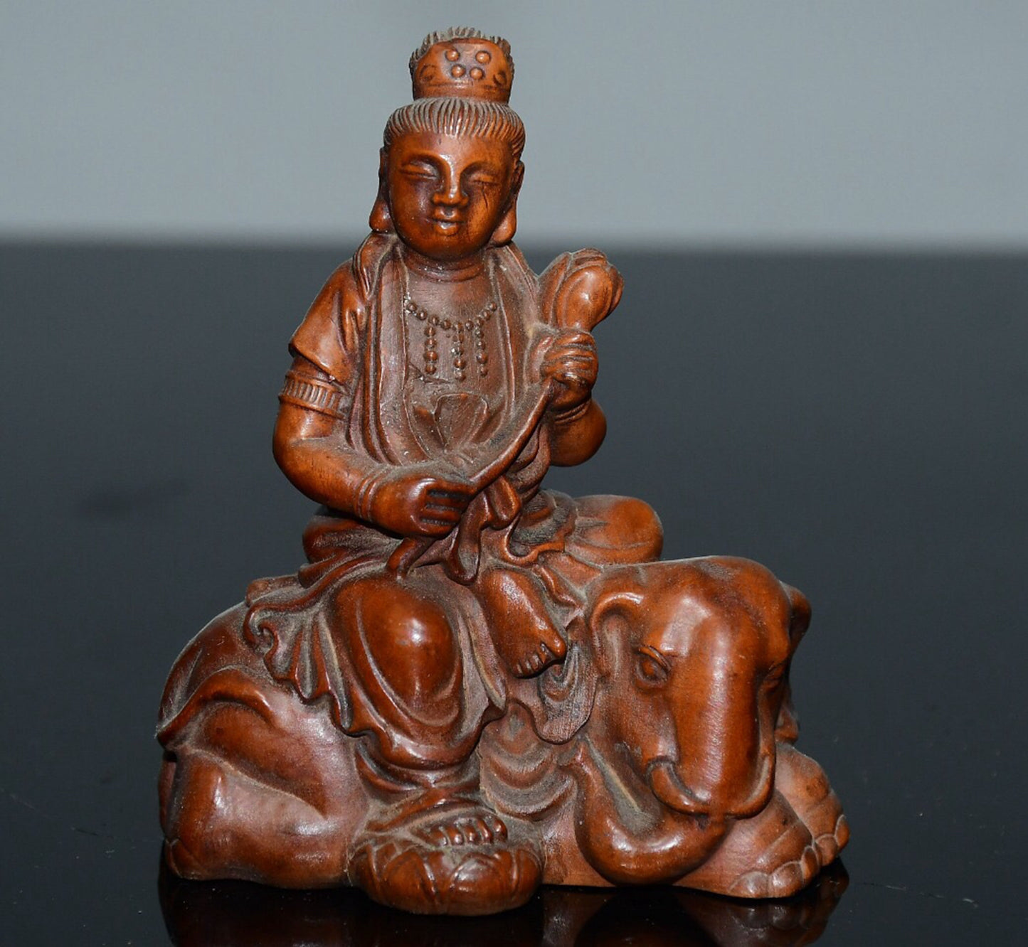 Chinese antique Huangyangmu Manjusri Bodhisattva ornament