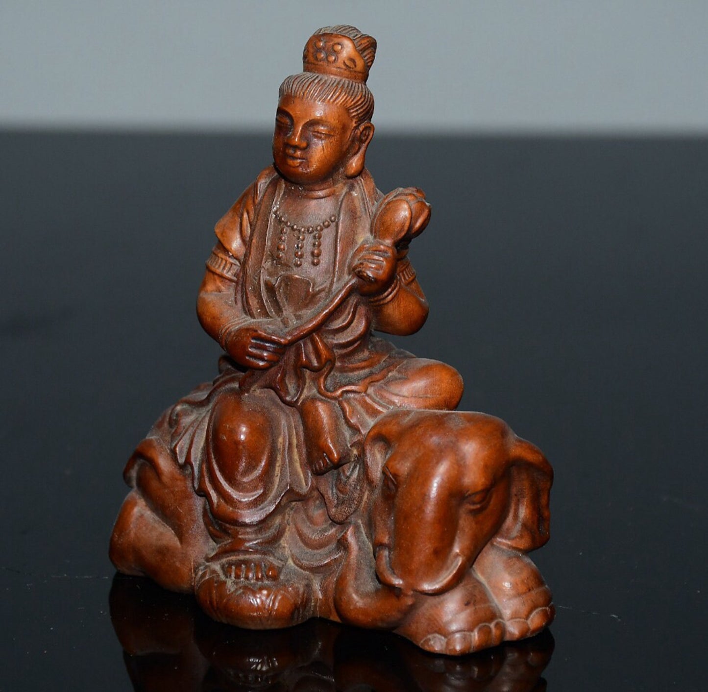 Chinese antique Huangyangmu Manjusri Bodhisattva ornament
