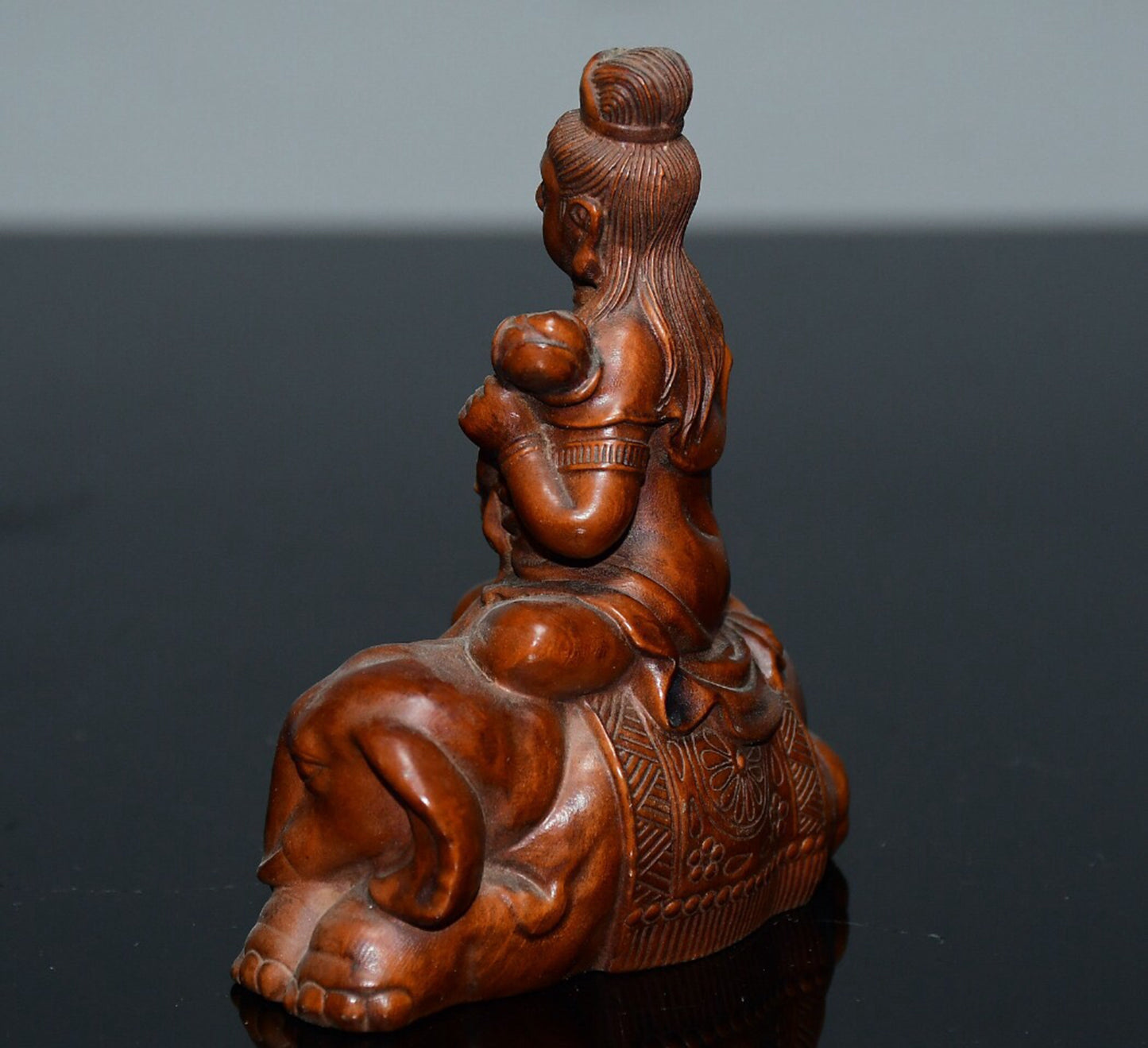 Chinese antique Huangyangmu Manjusri Bodhisattva ornament