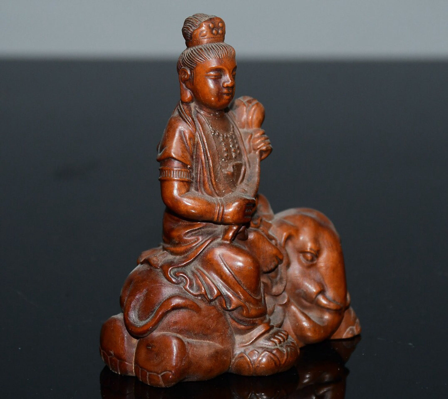 Chinese antique Huangyangmu Manjusri Bodhisattva ornament