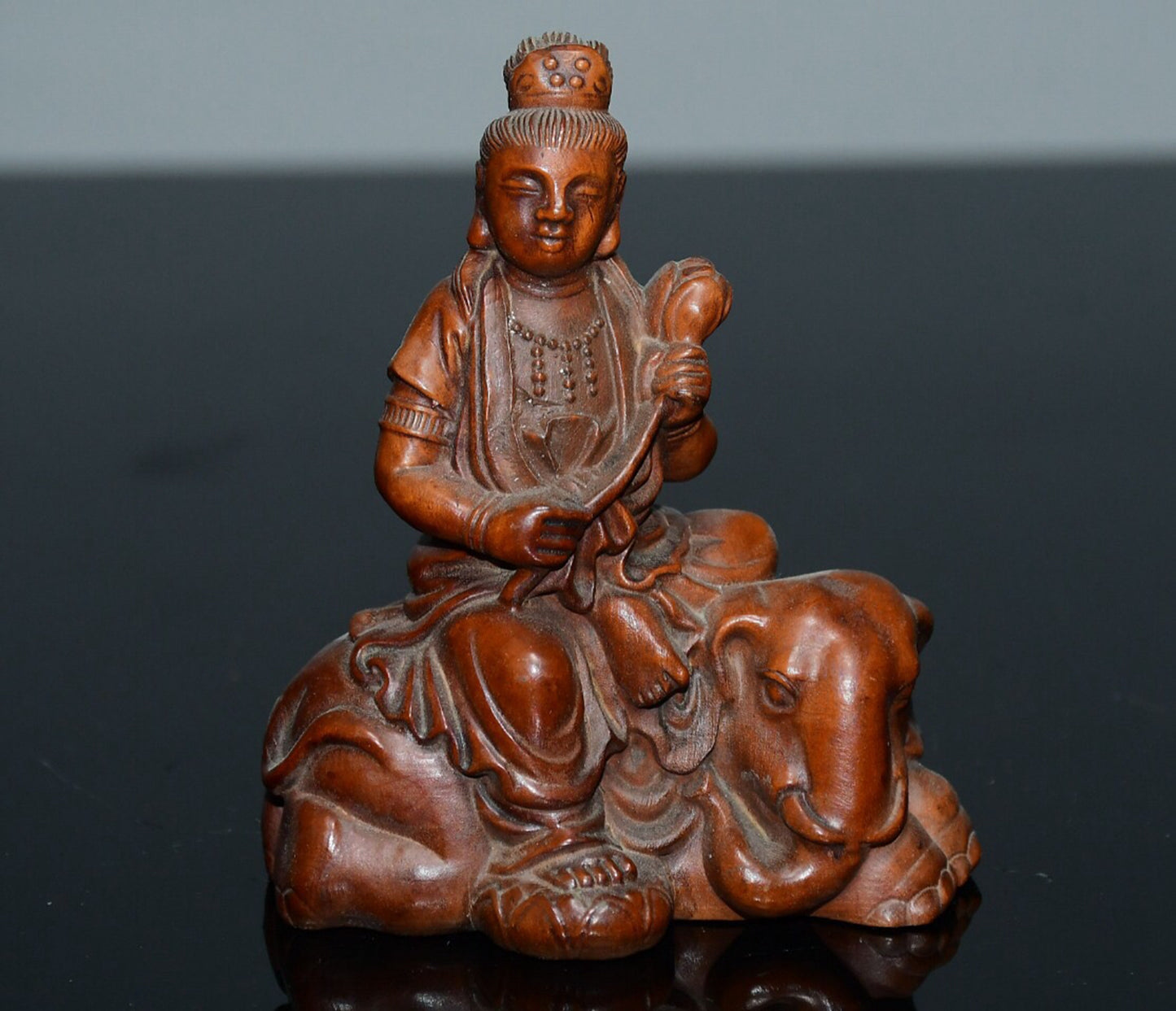 Chinese antique Huangyangmu Manjusri Bodhisattva ornament