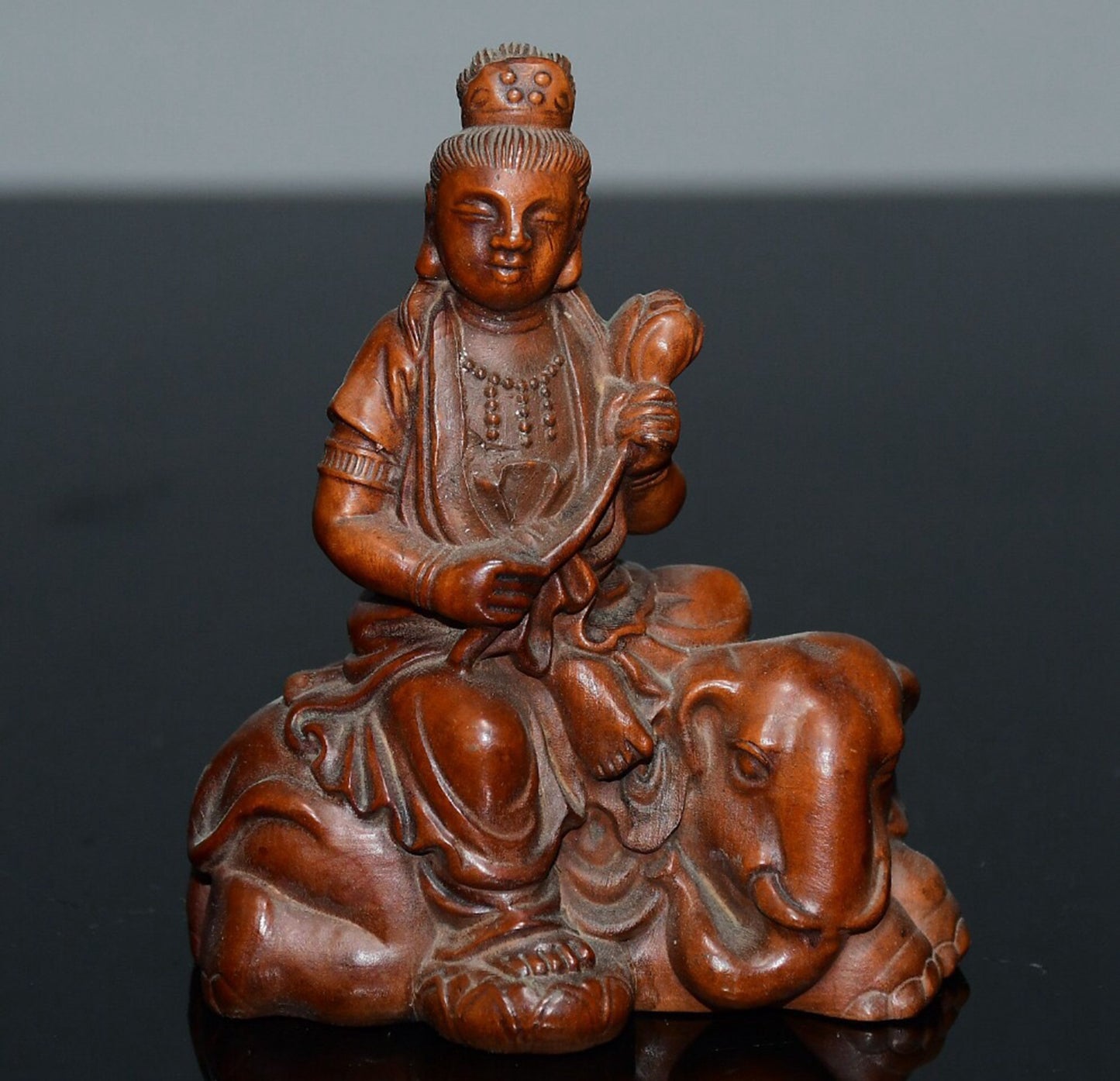 Chinese antique Huangyangmu Manjusri Bodhisattva ornament