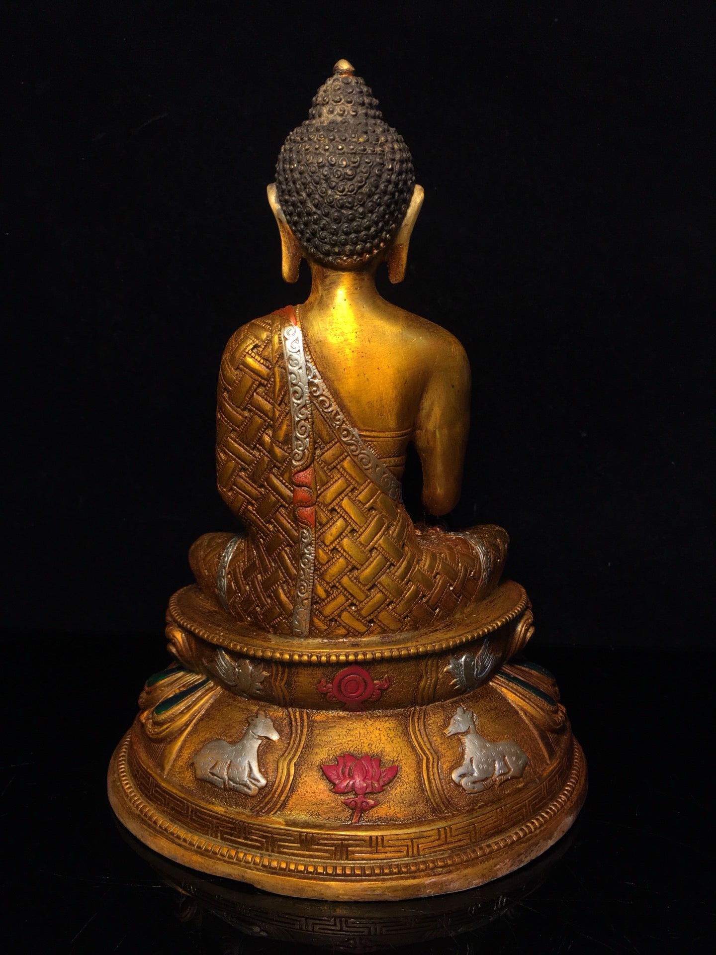 Chinese antique pure copper statue of Shakyamuni Buddha