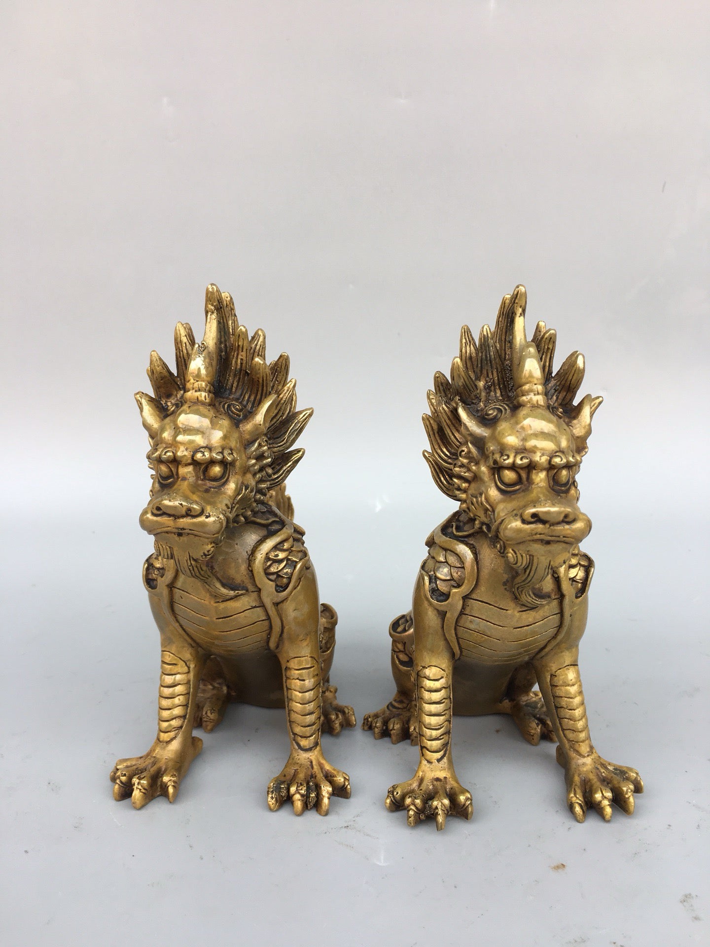 Chinese antique pure copper qilin