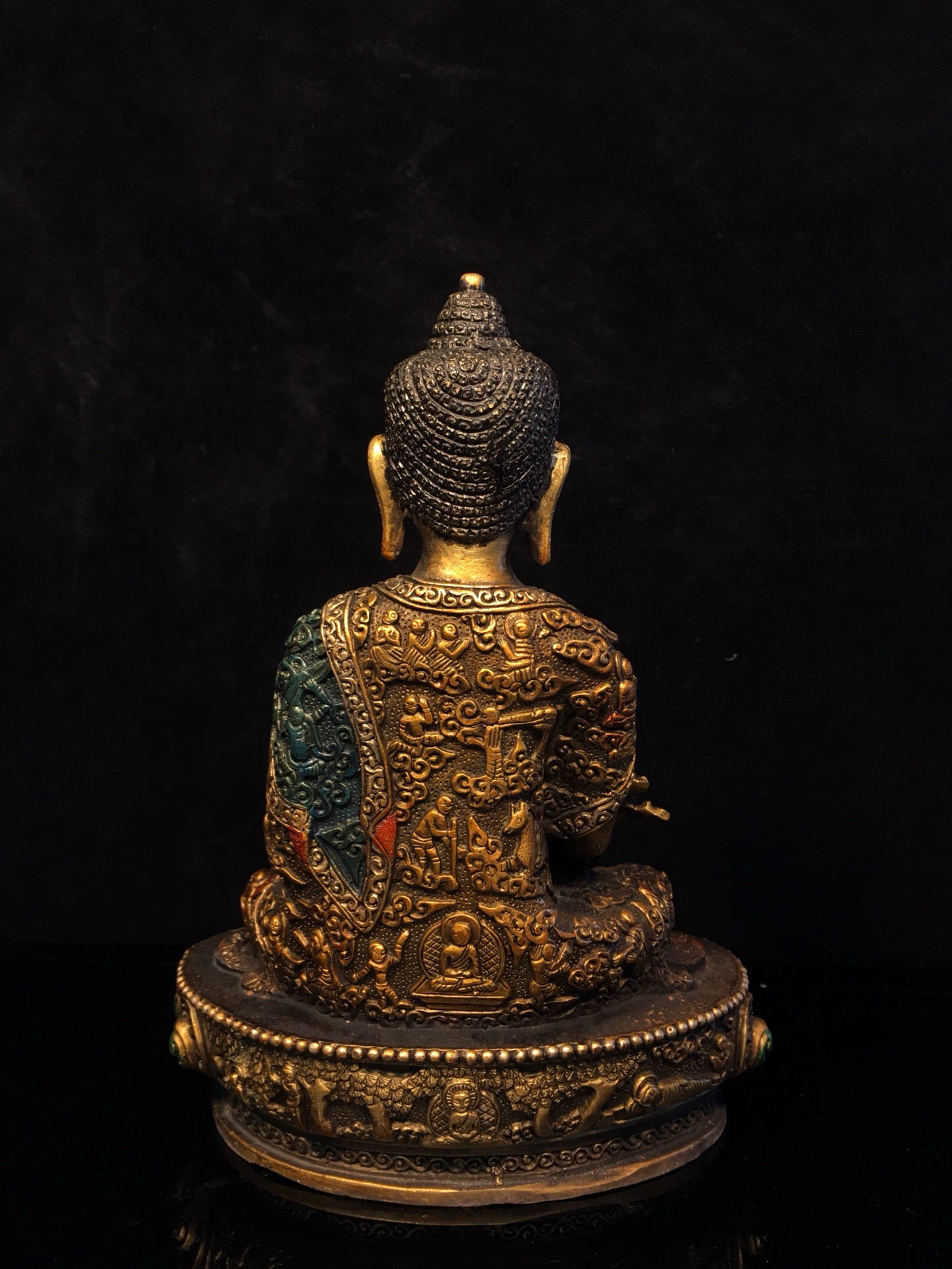 Chinese antique pure copper statue of Shakyamuni Buddha