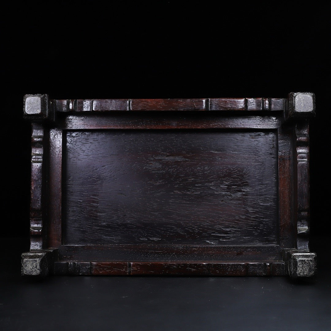 Chinese antique red sandalwood carved tea table
