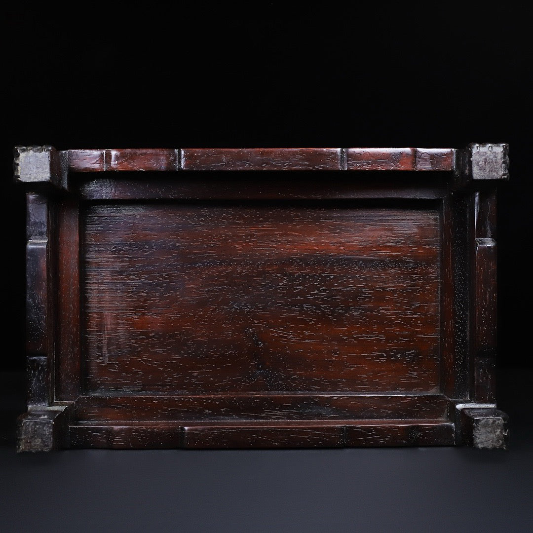 Chinese antique red sandalwood carved tea table