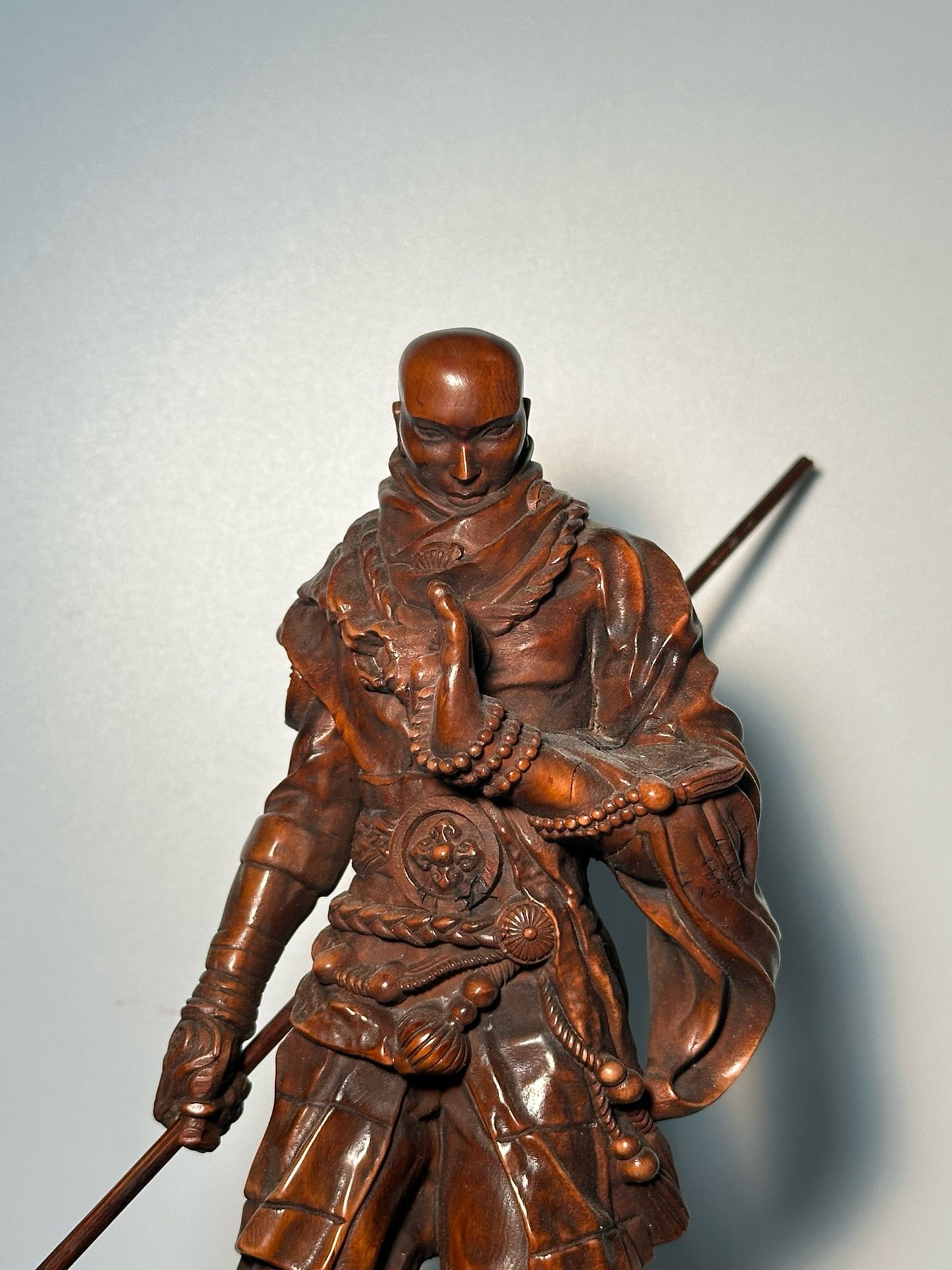 Chinese antique boxwood carving with exquisite craftsmanship to carve character statues