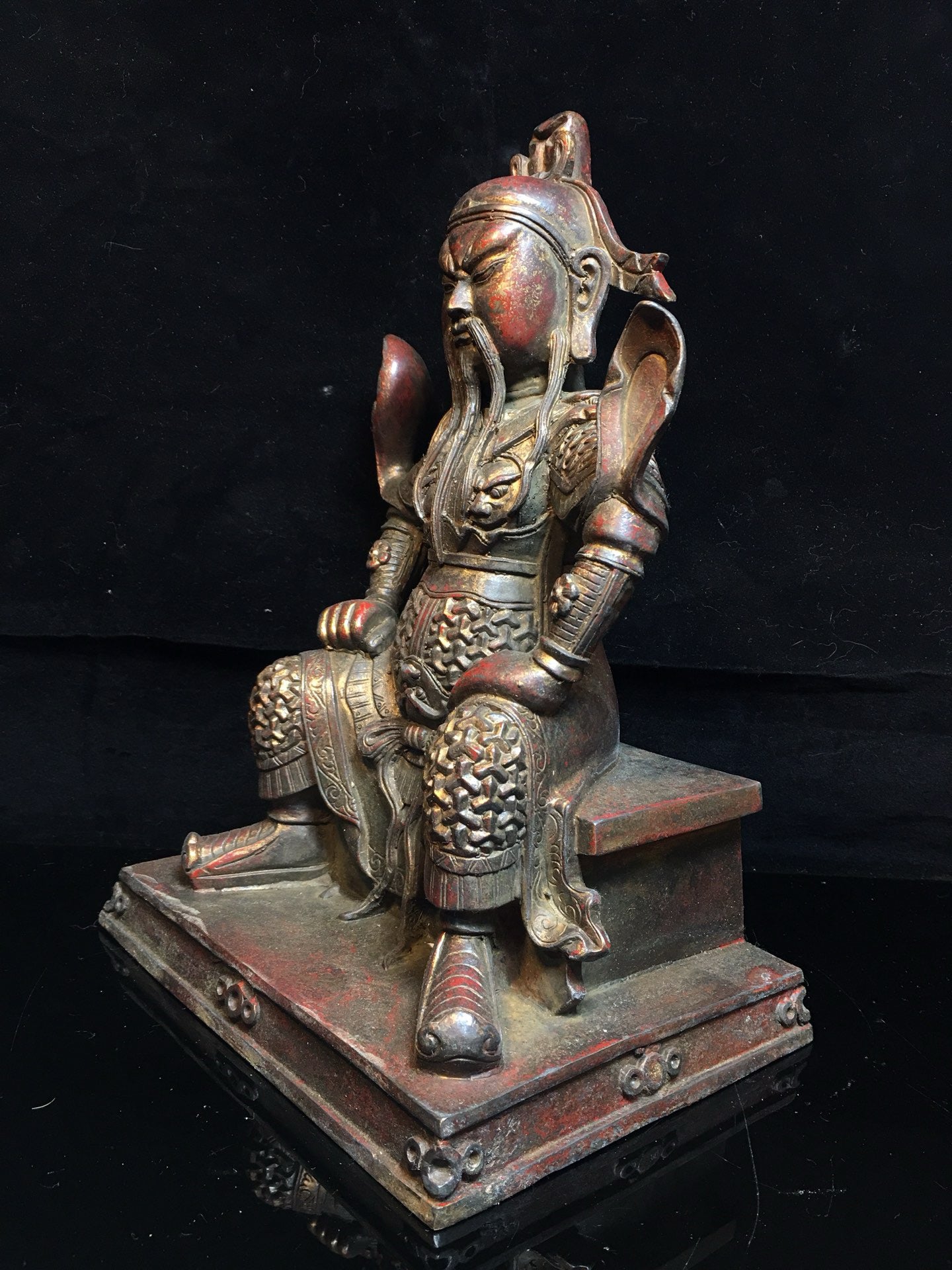 Chinese antique pure copper Guan Gong