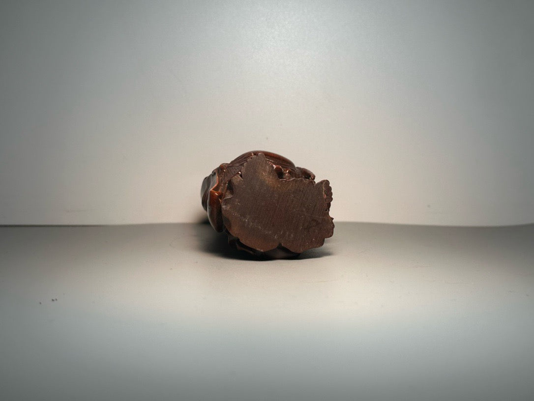 Chinese antique boxwood carving with exquisite craftsmanship to carve Maitreya Buddha