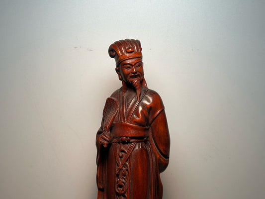 Chinese antique boxwood carving with exquisite craftsmanship to carve character statues