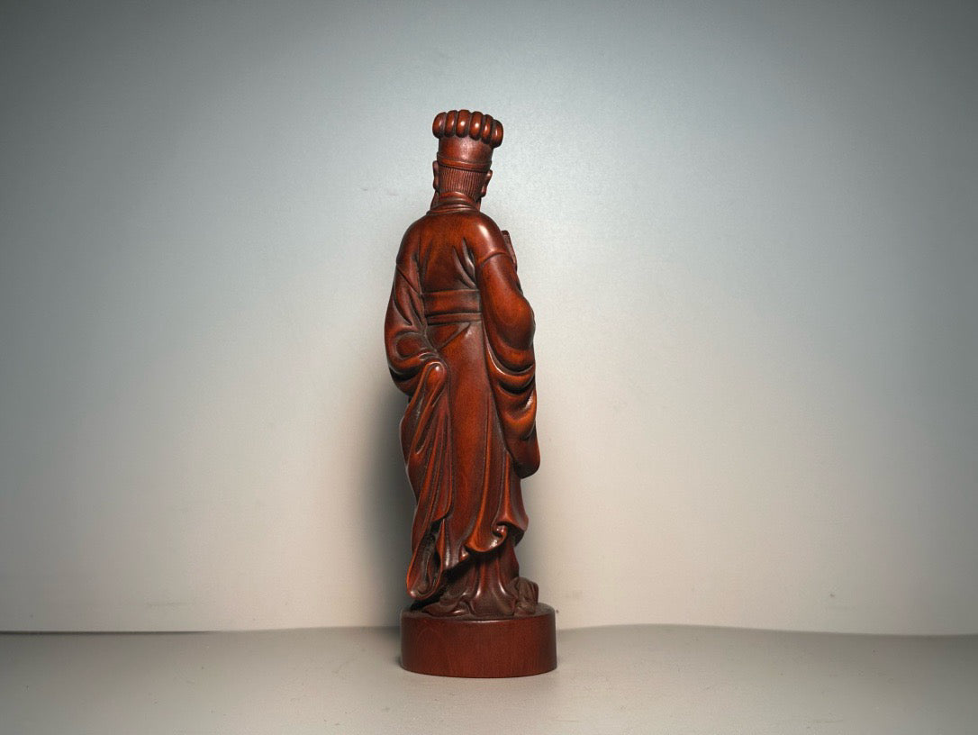 Chinese antique boxwood carving with exquisite craftsmanship to carve character statues