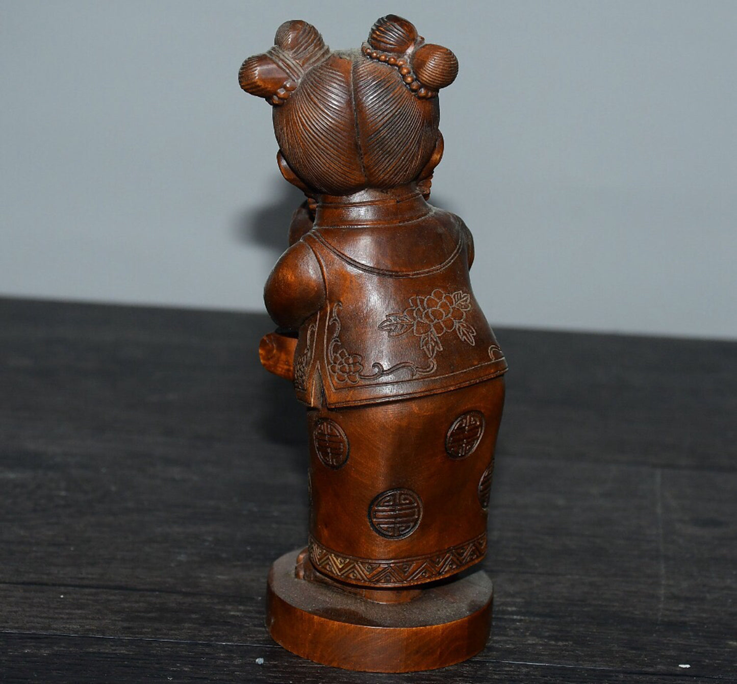 Chinese antique small leaf boxwood fairy ornaments