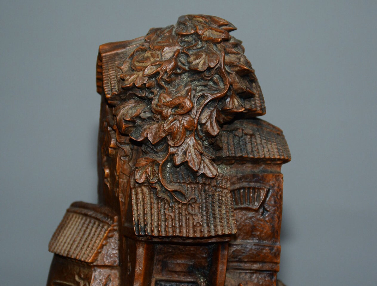Chinese antique small leaf boxwood house decorations