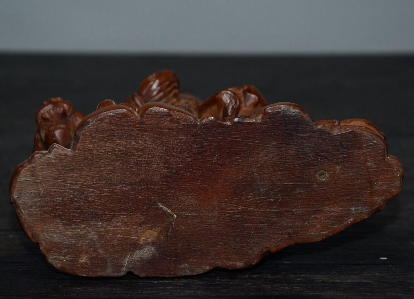 Chinese antique small leaf boxwood martial god of wealth ornament