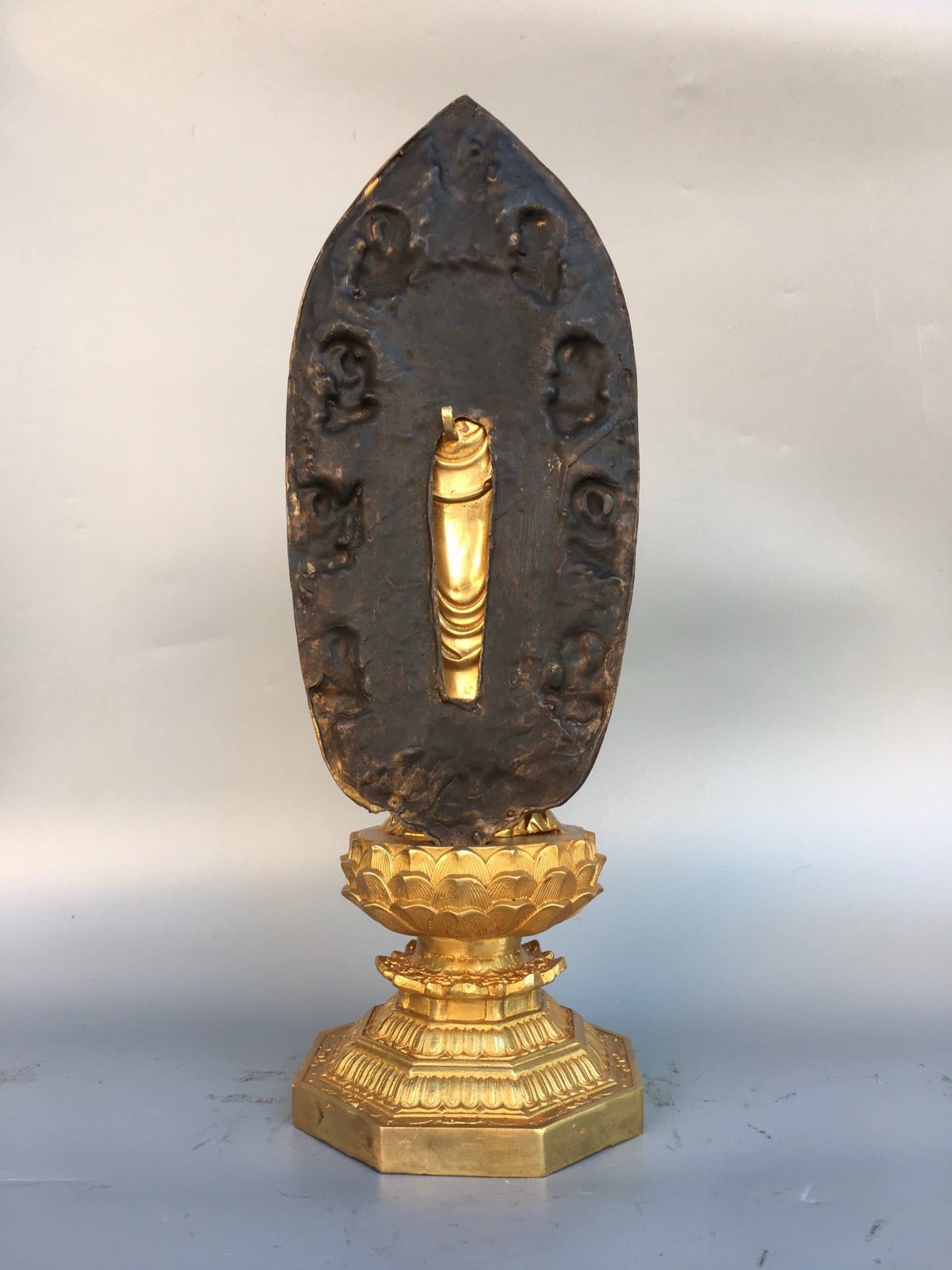 Chinese Antique Pure Copper Earth Treasure Bodhisattva Buddha Statue