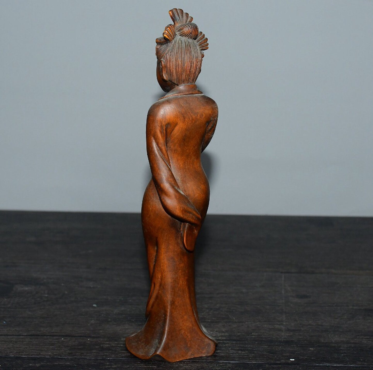 Chinese antique small leaf boxwood figure ornaments