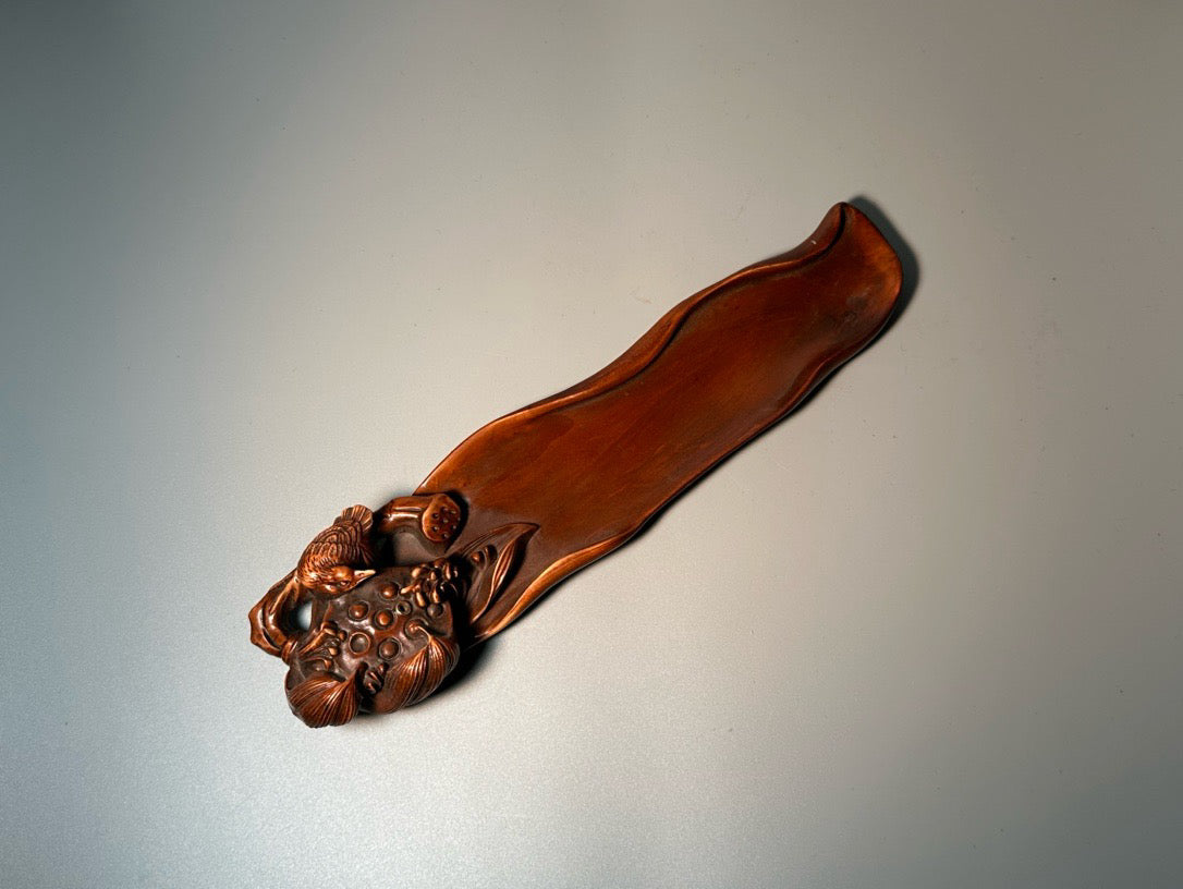 Chinese antique boxwood carved and finely crafted ornaments