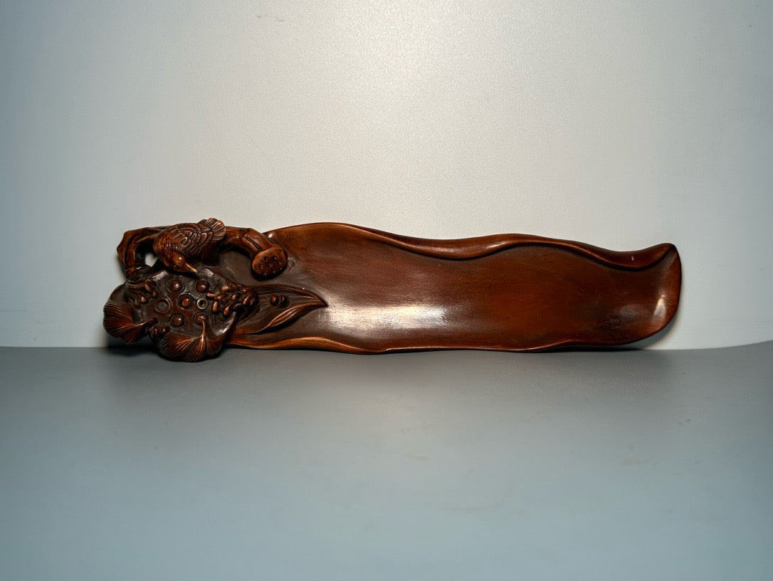 Chinese antique boxwood carved and finely crafted ornaments