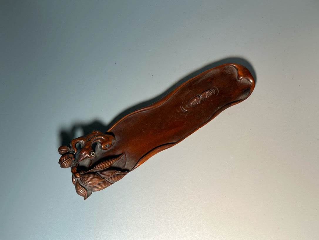 Chinese antique boxwood carved and finely crafted ornaments