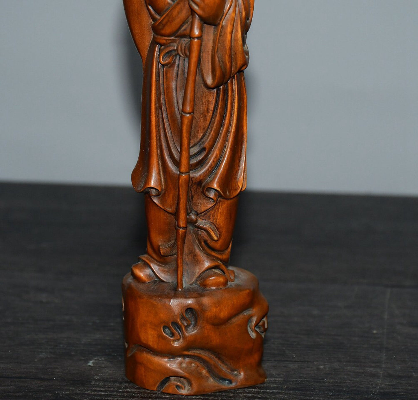 Chinese antique small leaf boxwood figure ornaments