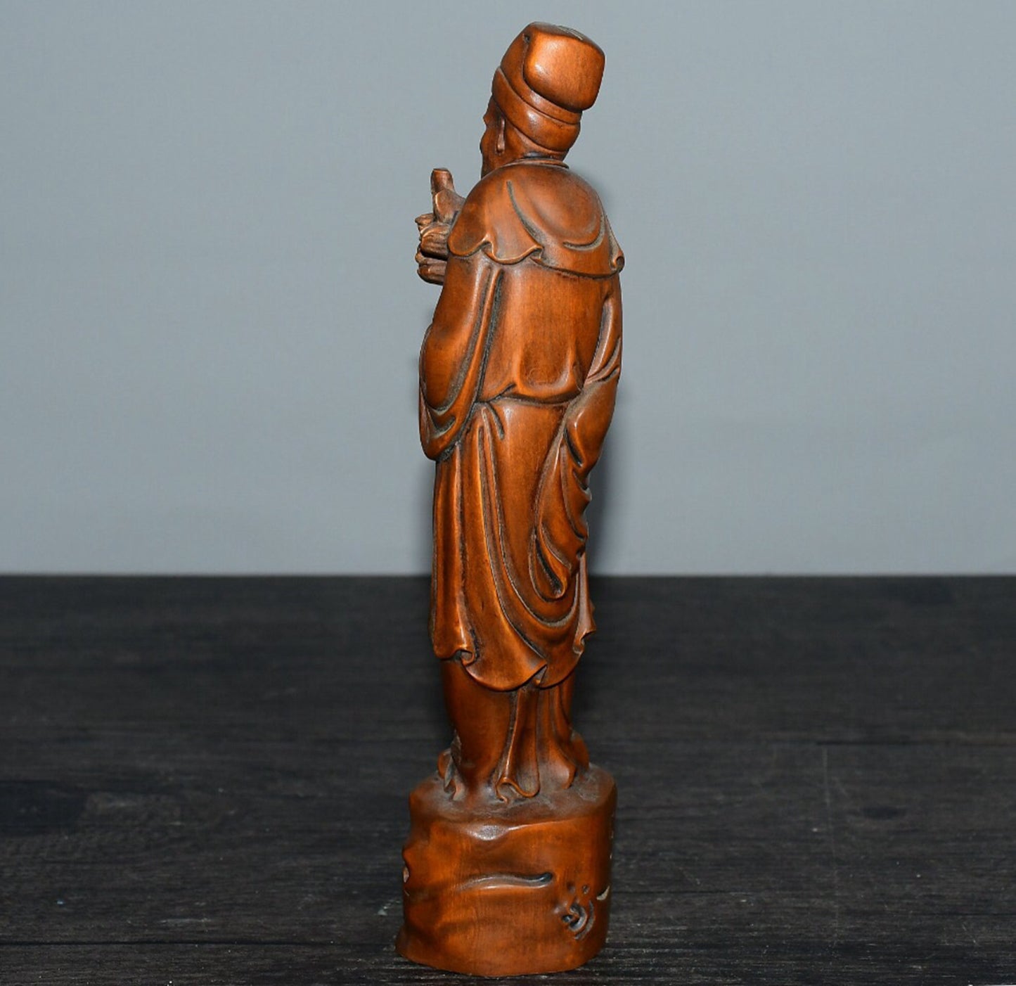 Chinese antique small leaf boxwood figure ornaments
