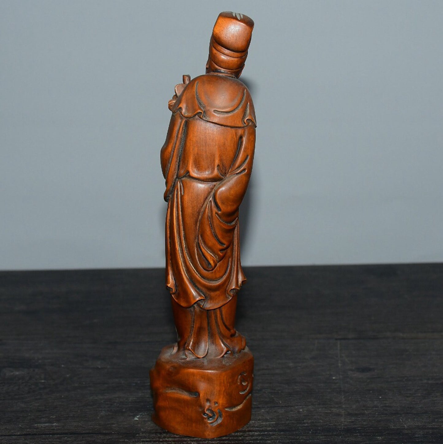 Chinese antique small leaf boxwood figure ornaments