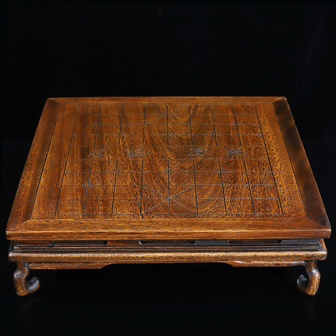 Chinese antique rosewood handmade carved chess table