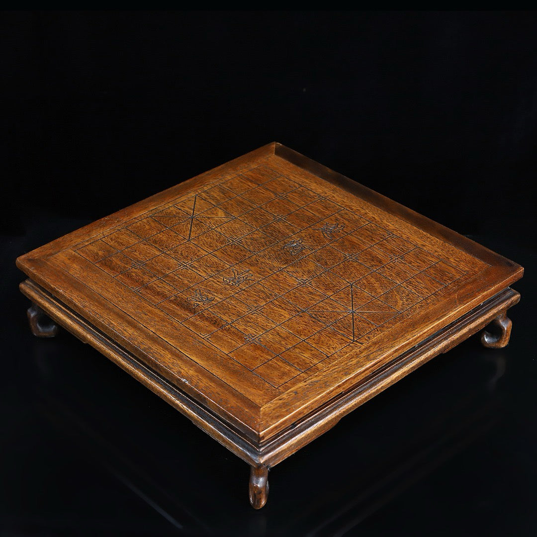 Chinese antique rosewood handmade carved chess table