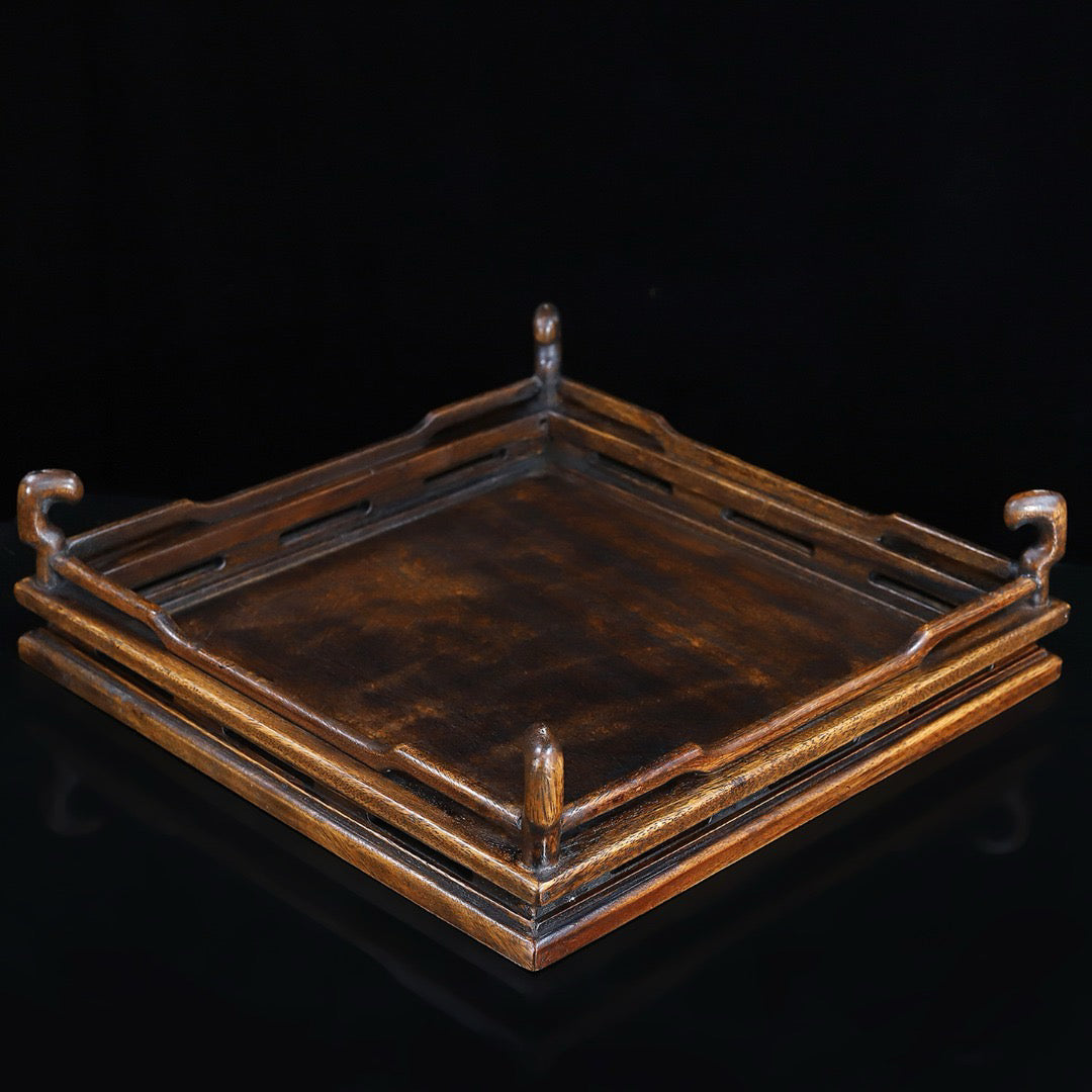 Chinese antique rosewood handmade carved chess table