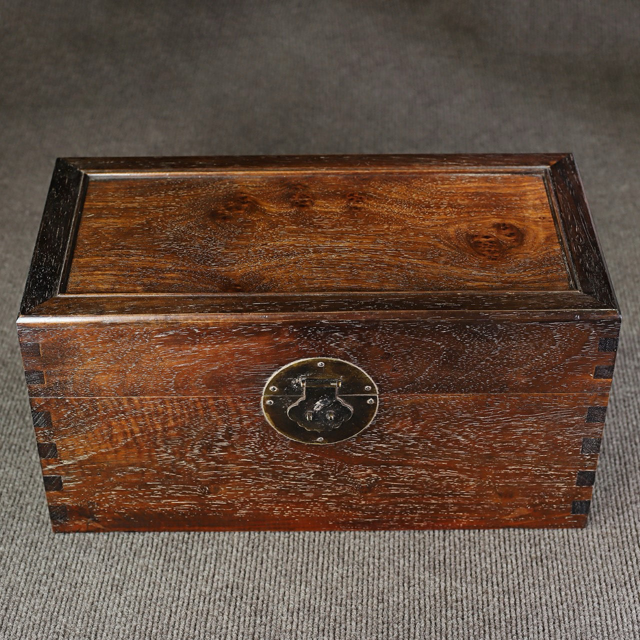 Chinese antique rosewood handmade carved box