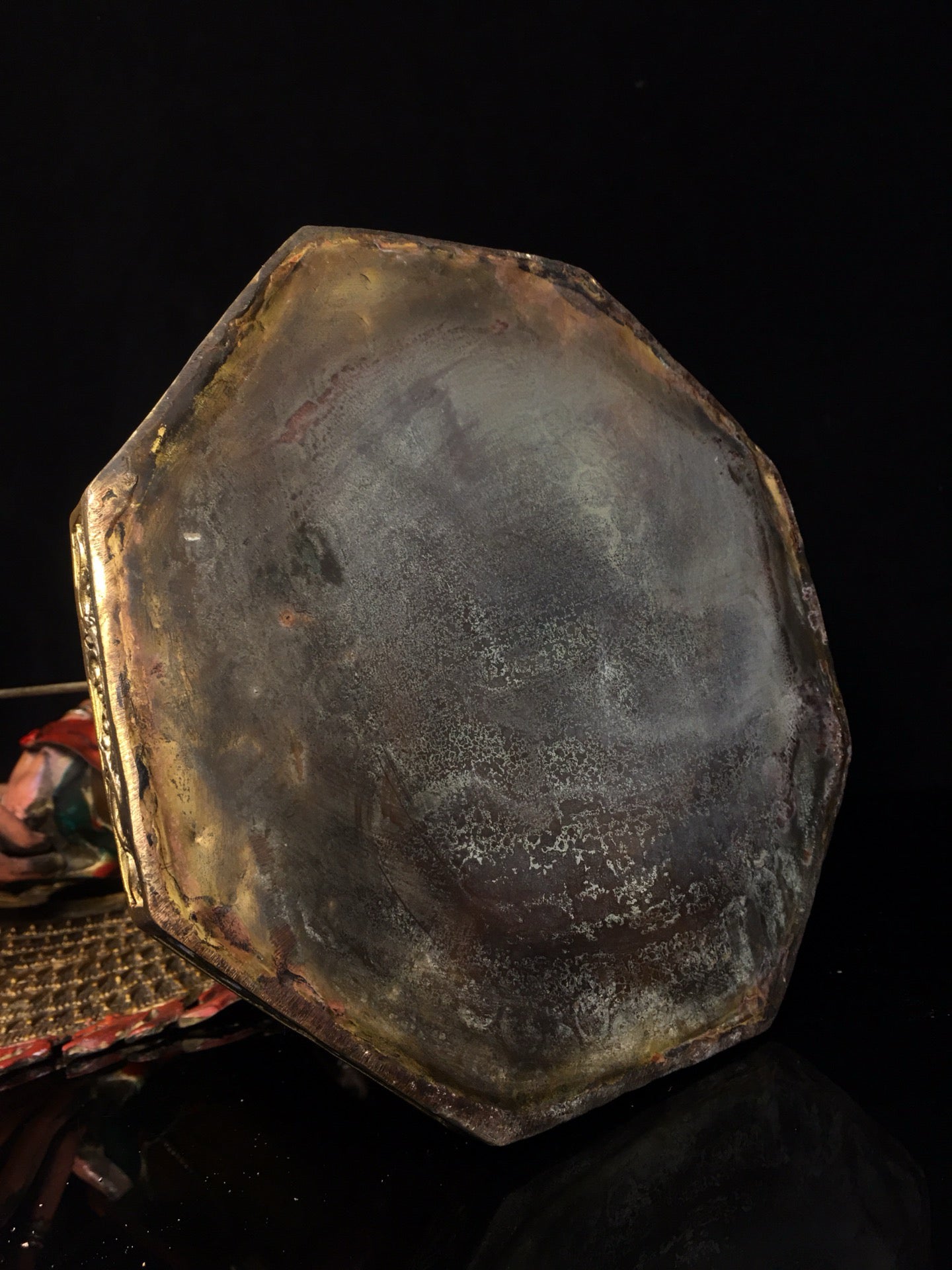 Chinese antique pure copper painted Thousand Handed Avalokitesvara Buddha statue
