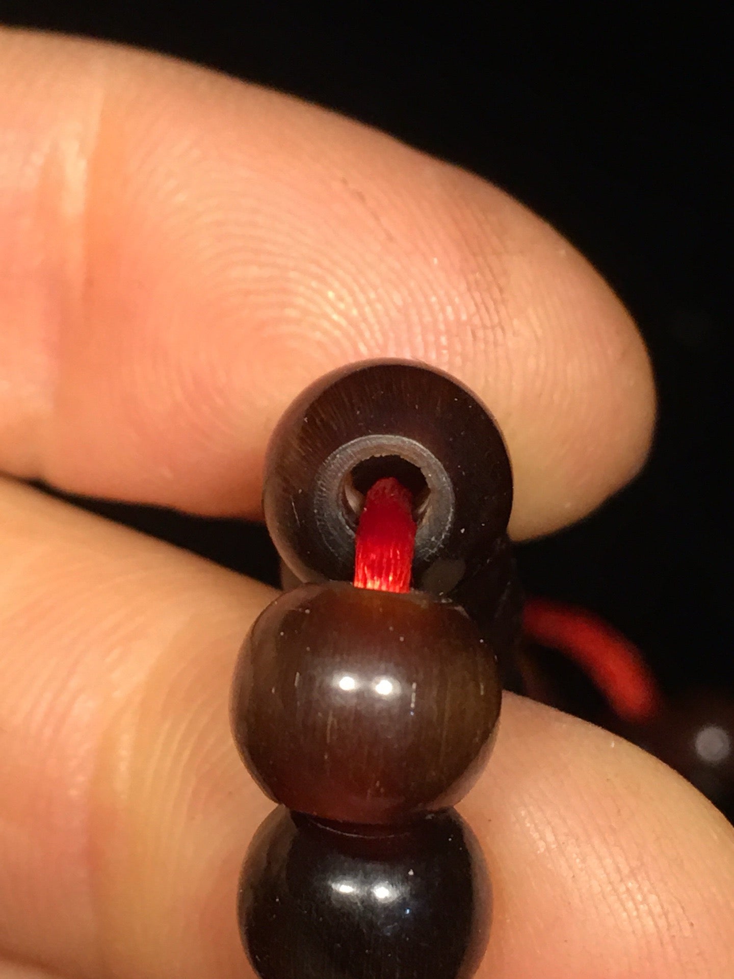 Chinese antique rhinoceros horn bucket beads 108 Buddha beads