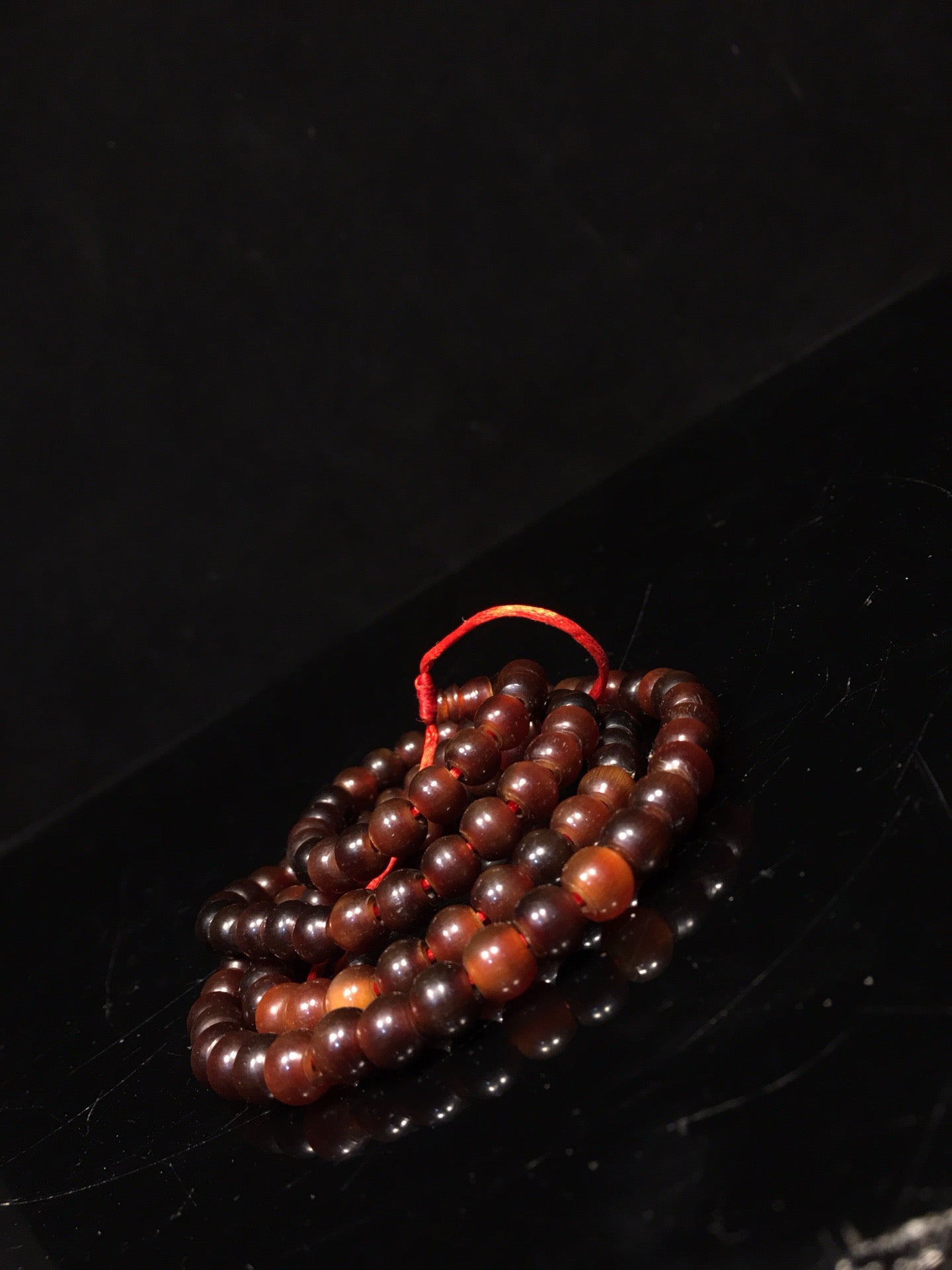 Chinese antique rhinoceros horn bucket beads 108 Buddha beads