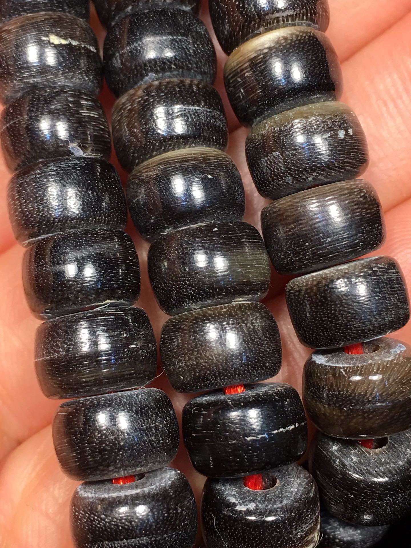 Chinese antique rhinoceros horn bucket beads 108 Buddha beads