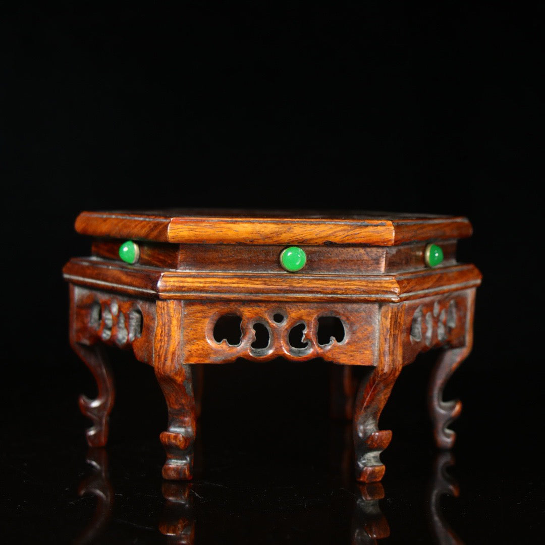 Chinese antique rosewood handmade carved table