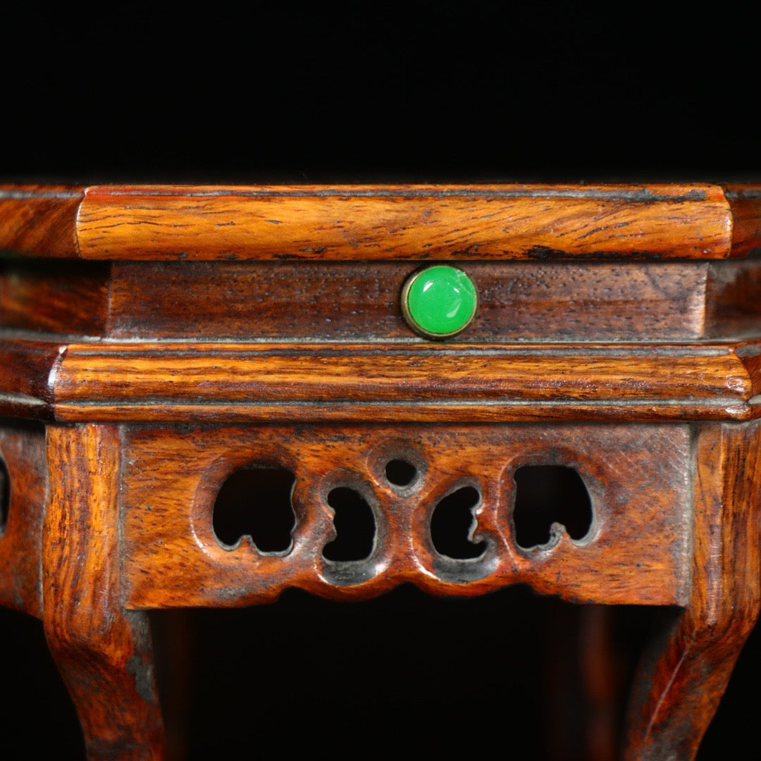 Chinese antique rosewood handmade carved table
