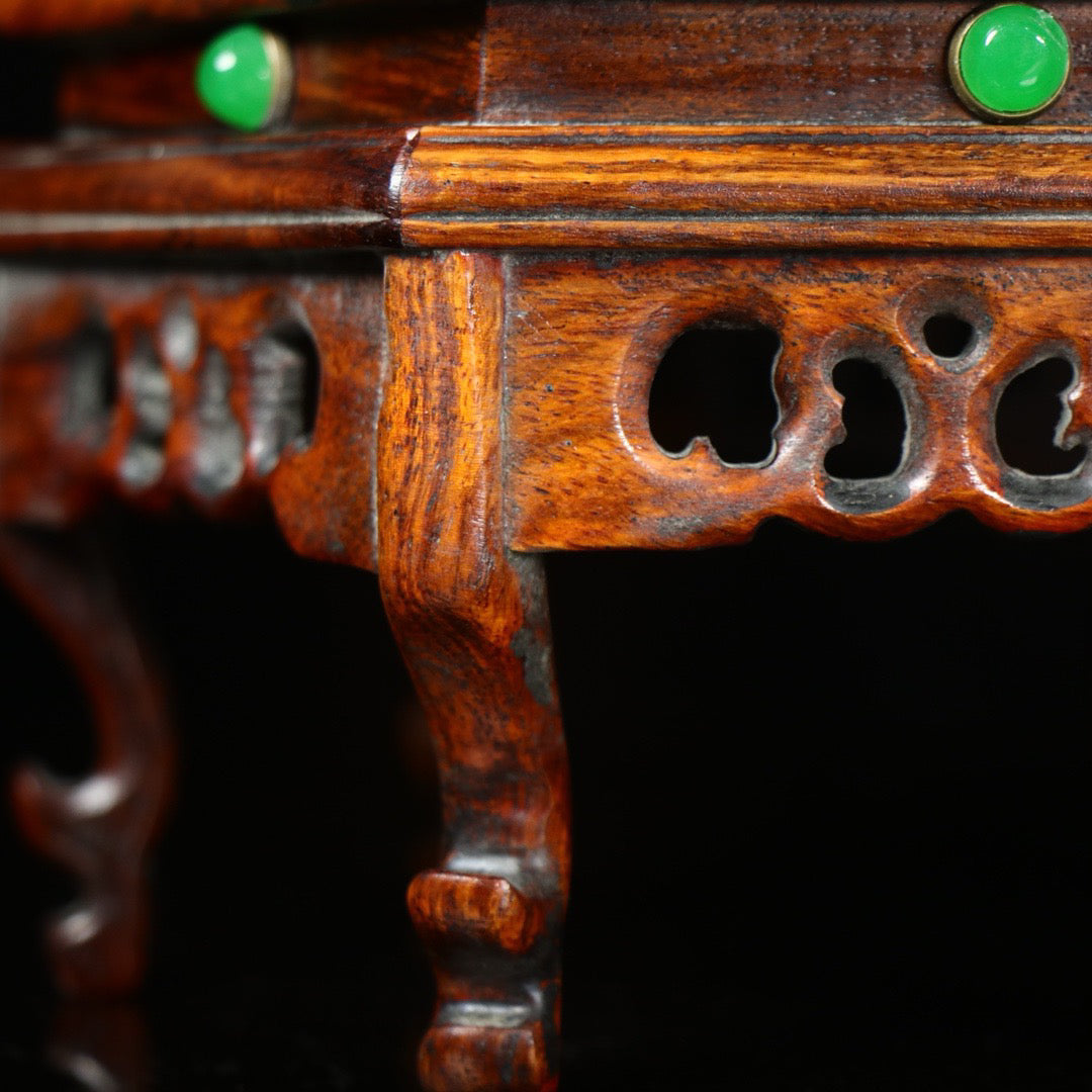 Chinese antique rosewood handmade carved table